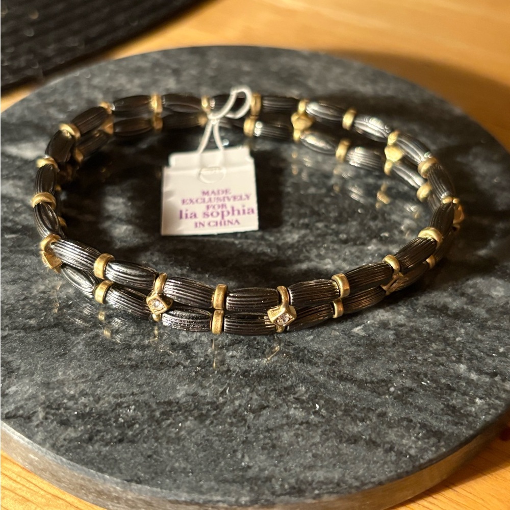 0155) Lia Sophia  Woodland stretch bracelet
